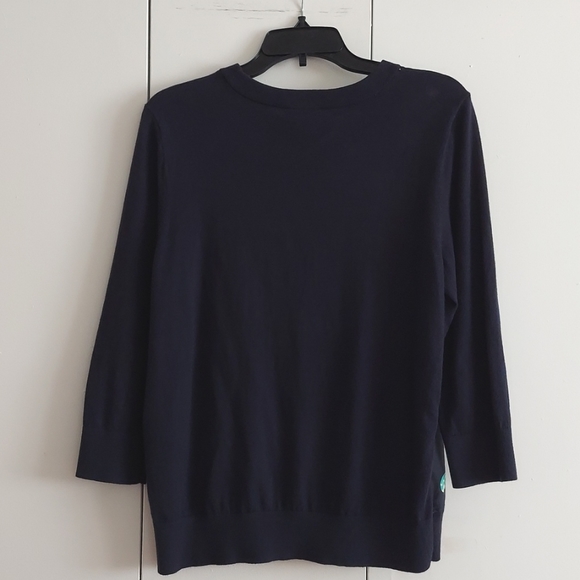 Kate Spade Head in the Clouds Hot Air Balloon Sweater Size Large Blue Multicolor - Picture 7 of 16